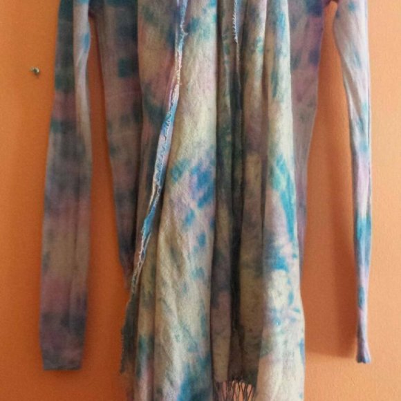 New Calypso 100% Cashmere  Sweater Pink Peach blue purple pullover Small XS dyed - Picture 4 of 7